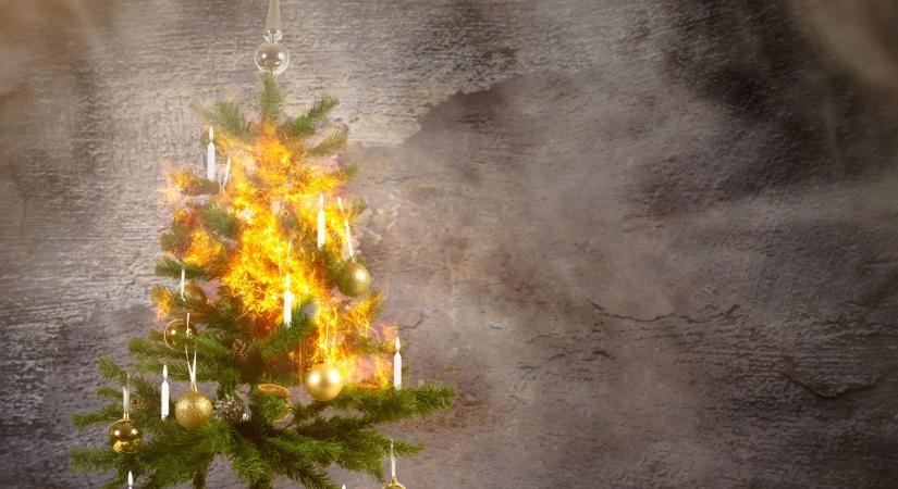 A kiszáradt karácsonyfa veszélyes