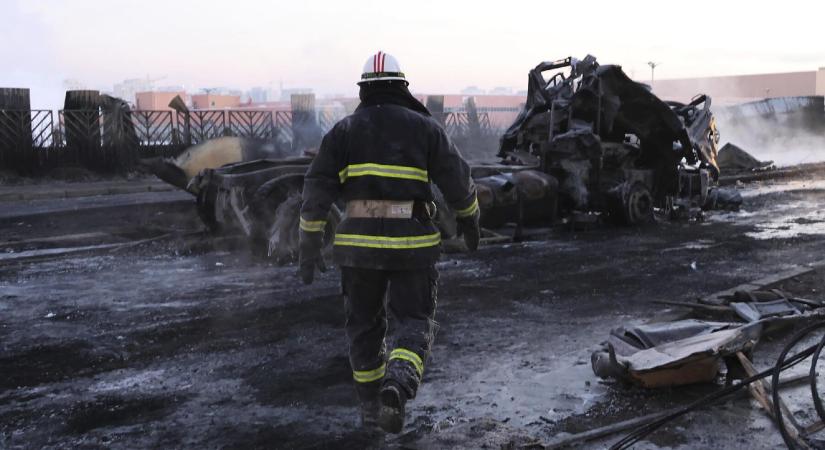 Hatalmas detonáció, felrobbant egy gázszállító tartálykocsi Mongólia fővárosában  videó