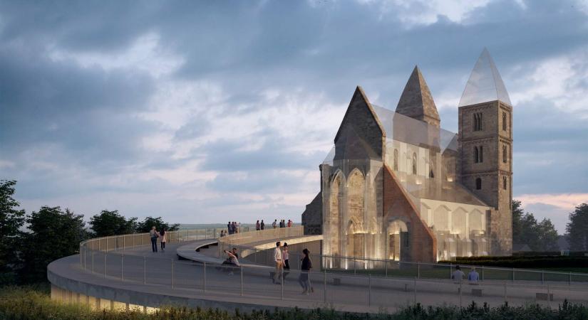 SZILUETT – Múlt és jövő Zsámbék felett – A DAW Építész Stúdió terve a zsámbéki öregtemplom és környezetének megújítására