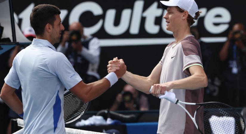 Jannik Sinner kiverte Novak Djokovicot az Australian Openről