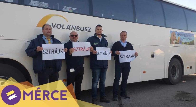 Második napjába lépett a buszos dolgozók sztrájkja – percről percre a Mércén