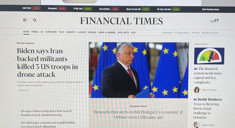 Orbán Viktor vezető anyag volt a Financial Times-ban