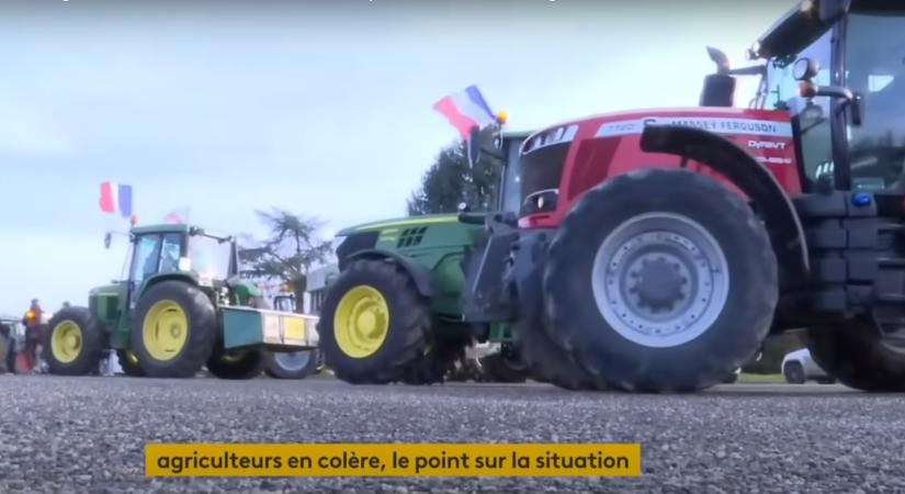 Lezárták a Párizsba bevezető utak egy részét a tiltakozó gazdák  videó