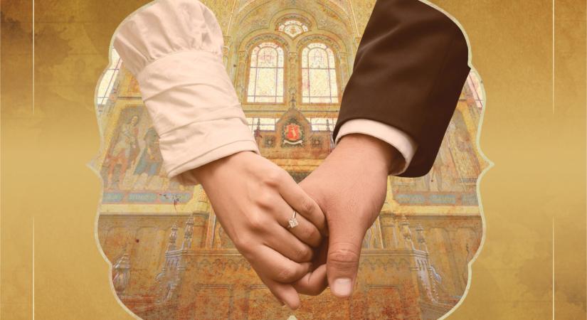 Romantikus házassági fogadalom megerősítés a Városházán