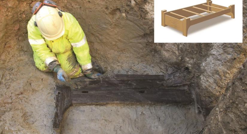 Meglepően ép a London belvárosában felszínre került rejtélyes római kori halotti ágy