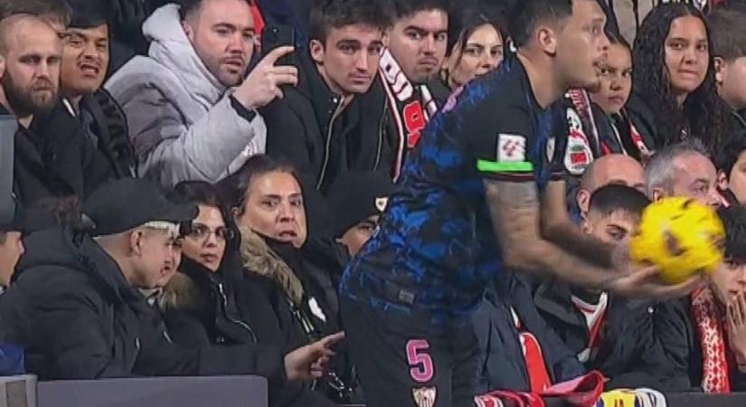 „Vannak idióták” – egy gyerek a Sevilla játékosának farpofájához nyúlt