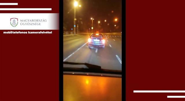 Büntetőfékezés Győrben: utasa volt élettársa ment mögöttük, összetörte az autóját