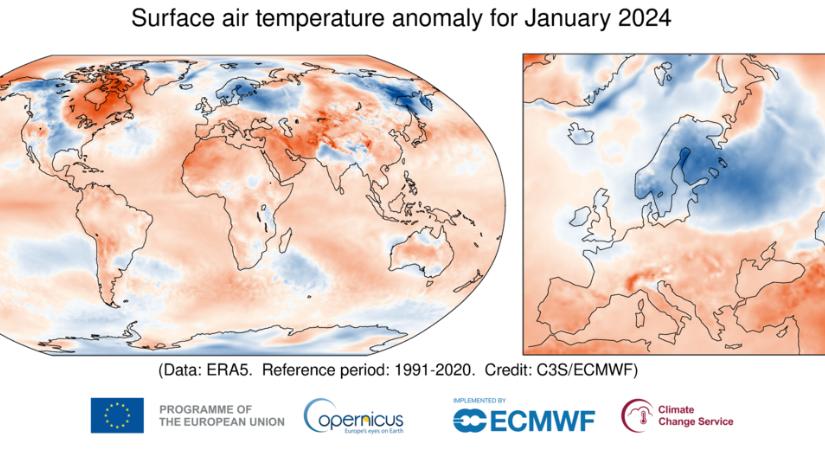 A világ legmelegebb januárja volt az idei