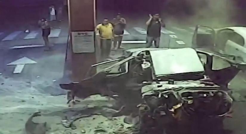 Felrobbant egy gázos autó, 20 kiló kokain repült szerte szét