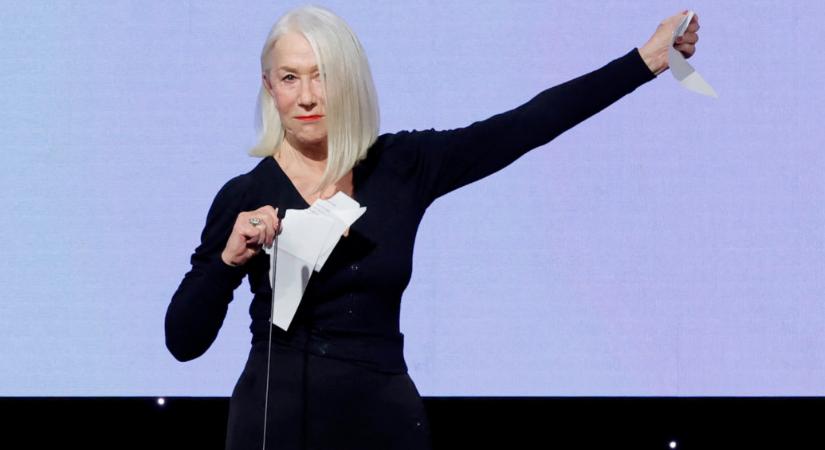 Darabokra tépte az AI-generált beszédét az Oscar-díjas Helen Mirren egy díjátadón
