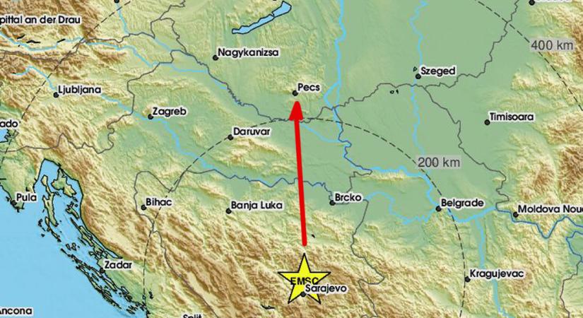 Pécsen is lehetett érezni a boszniai földrengést
