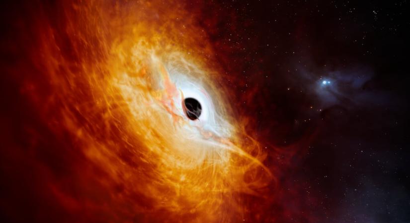 Elképesztő étvágya van a rekorddöntő szupernagy tömegű fekete lyuknak