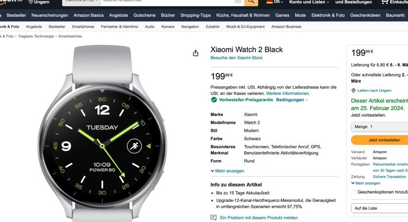 MWC 2024: Nem várta meg a Xiaomi Watch 2 a bemutatót