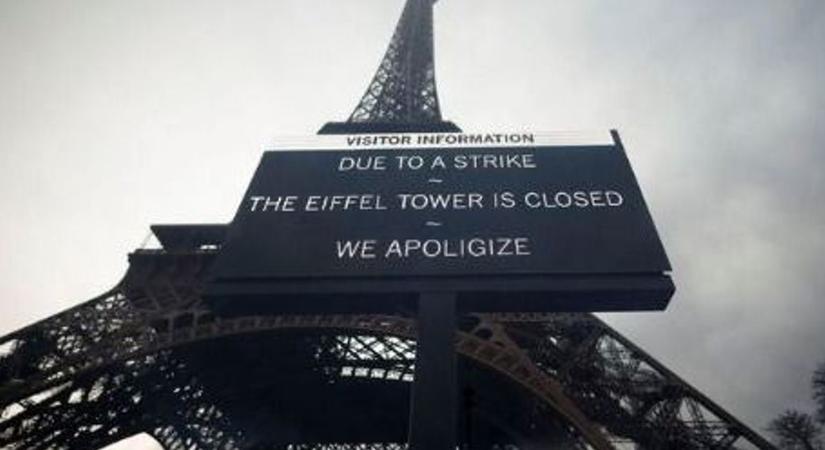 Már negyedik napja sztrájkolnak az Eiffel-torony dolgozói