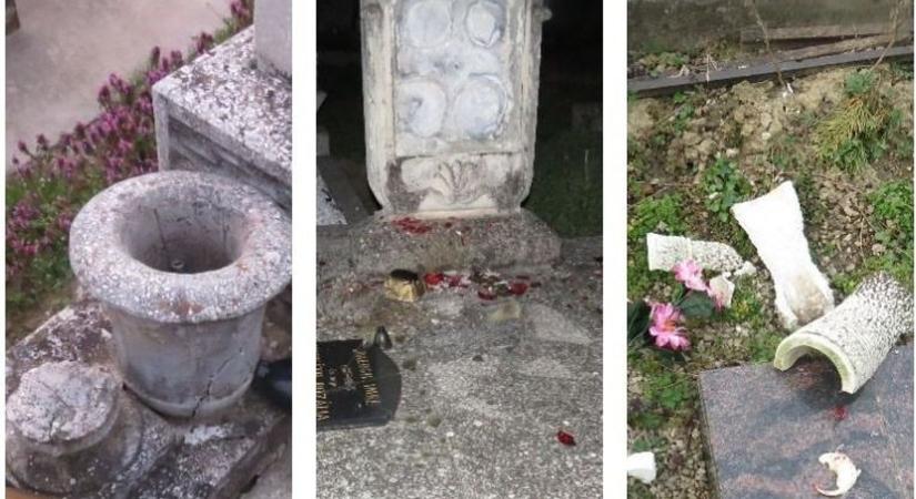 Két fiatal rongálta meg a sírokat a csurgói temetőben