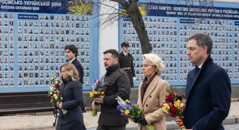 Több nyugati vezető is Kijevben emlékezett meg az orosz támadás második évfordulójáról
