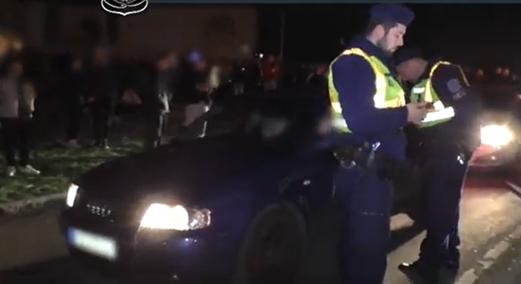 Éjszakai razzia közben kaptak fülest a rendőrök egy több száz fős illegális autóversenyről