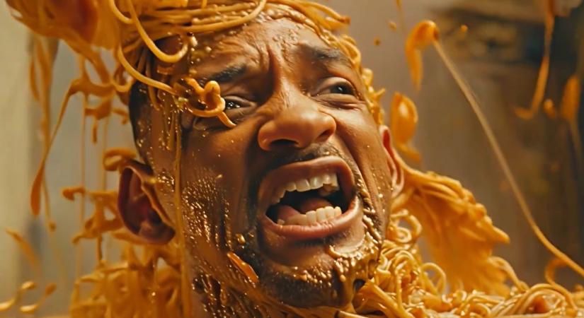 Itt egy videó arról, hogy a spagetti Will Smith-t zabál