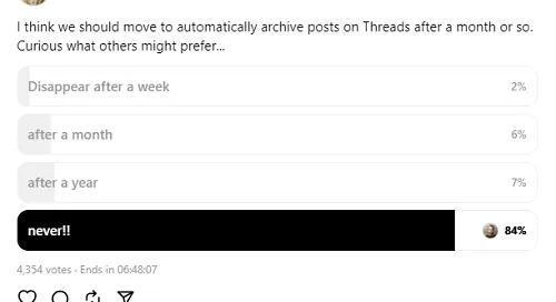 Automatikusan archiválódhatnak a Threads-posztok