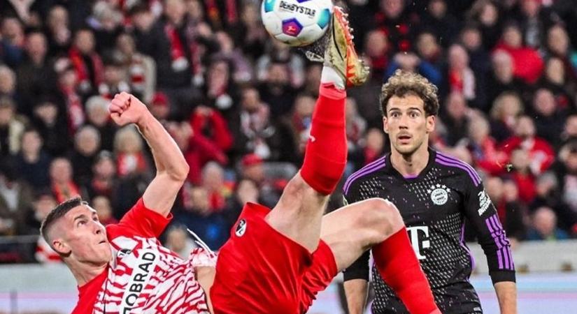 Sallai Roland látványos ollózását a Bayern sztárja lefagyva nézte  videó