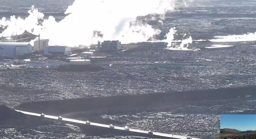 Drónvideón a Kék Lagúna termálfürdő mai evakuálása