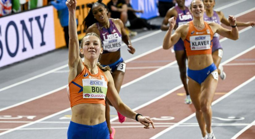 Femke Bol világcsúccsal nyert 400 méteren a fedettpályás atlétikai vb-n