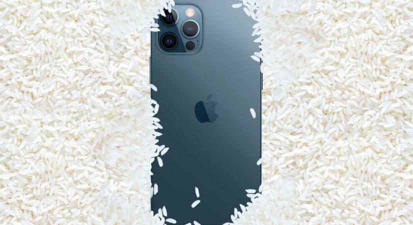 Az Apple elmondta, miért nem szabad rizsbe tenni az elázott telefont