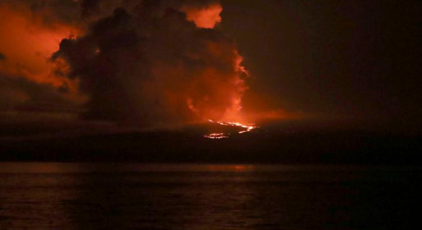 Vulkánkitörés a Galápagos-szigeteken