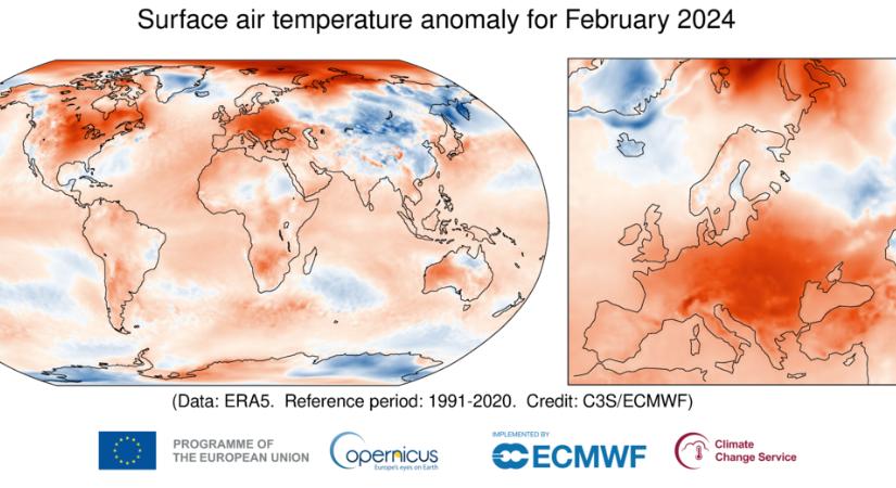 A világ legmelegebb februárján vagyunk túl