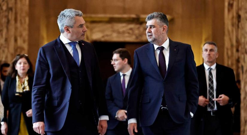 Iohannis után Ciolacu is találkozott Nehammerrel, az USR szerint az osztrák kancellár ismét „gúnyt űzött a románokból”