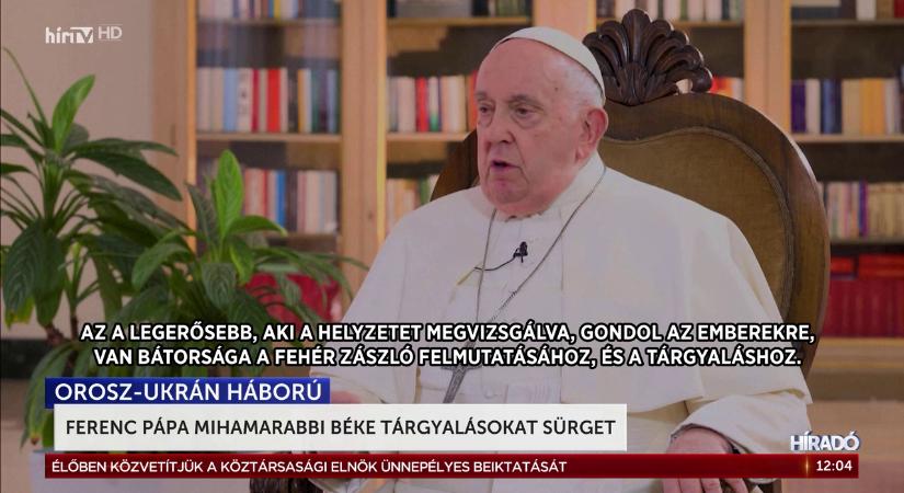 Ferenc pápa: Az a legerősebb, akinek van bátorsága a fehér zászló felmutatásához és a tárgyaláshoz  videó