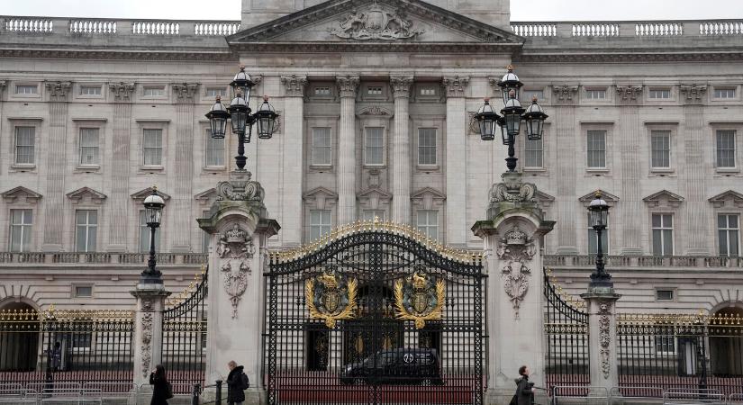 A Buckingham-palota kapujának hajtott egy autó