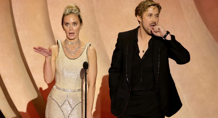 Emily Blunt és Ryan Gosling adják át a kaszkadőröknek üzent