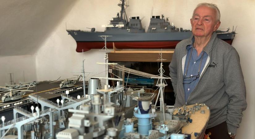 Kiss László közel 50 éve épít hajómodelleket