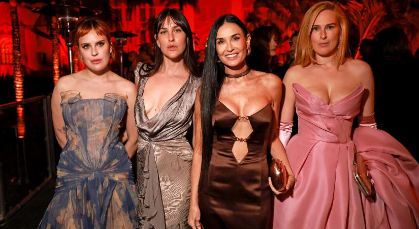 Demi Moore három lányával jelent meg az Oscar afterpartiján