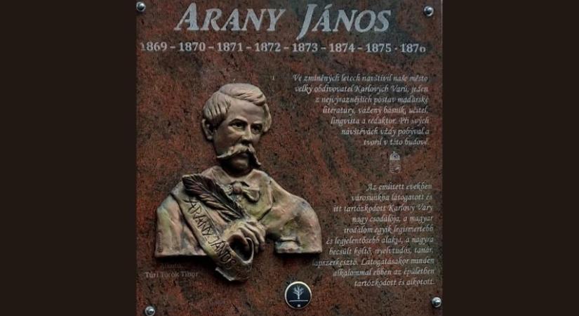 Új Arany János-emléktáblát avattak Karlovy Varyban