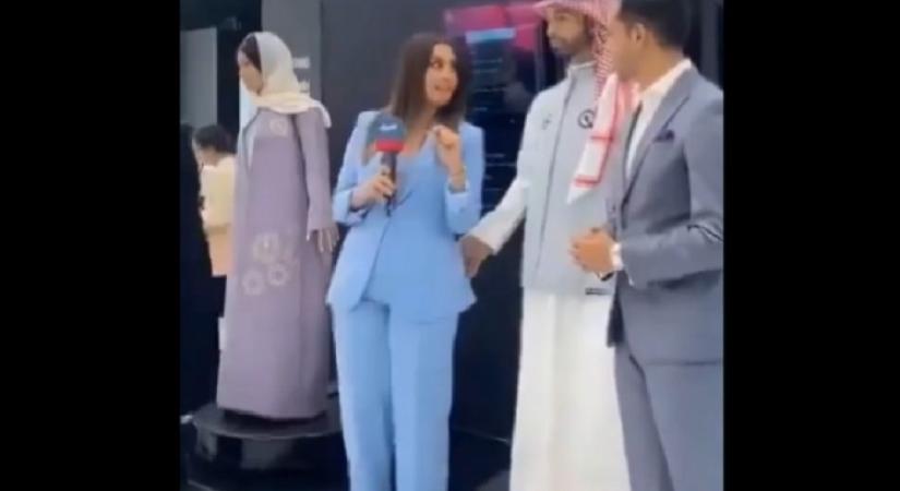 Szaúd-Arábia első férfire hasonlító robotja egy riporternő fenekét fogdosta élő adásban (VIDEÓ)