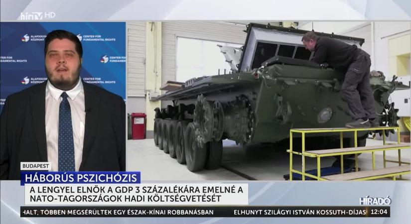 A lengyel elnök a GDP 3 százalékára emelné a NATO-tagországok hadi költségvetését  videó