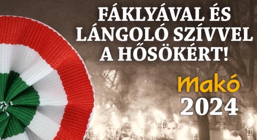 Fáklyás felvonulással, Szentpéteri Csillával és Varga Miklóssal köszöntik Makón a nemzeti ünnepet