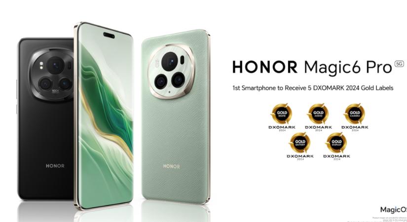 A HONOR Magic6 Pro az első okostelefon, ami öt DXOMARK 2024 Golden Label címet nyert el