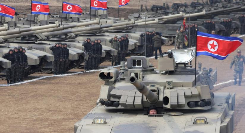 Tankba pattant Kim Dzsongun és maga vezette a hadgyakorlatot