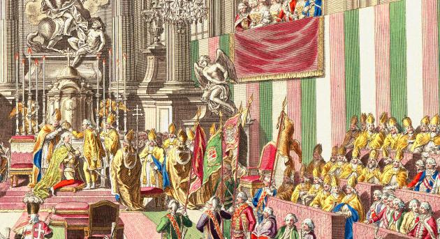 Nemzeti színeink először 1608-ban tűntek fel, II. Mátyás koronázásakor