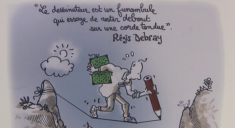 Világhírű karikaturista műveit láthatjuk Debrecenben – videóval
