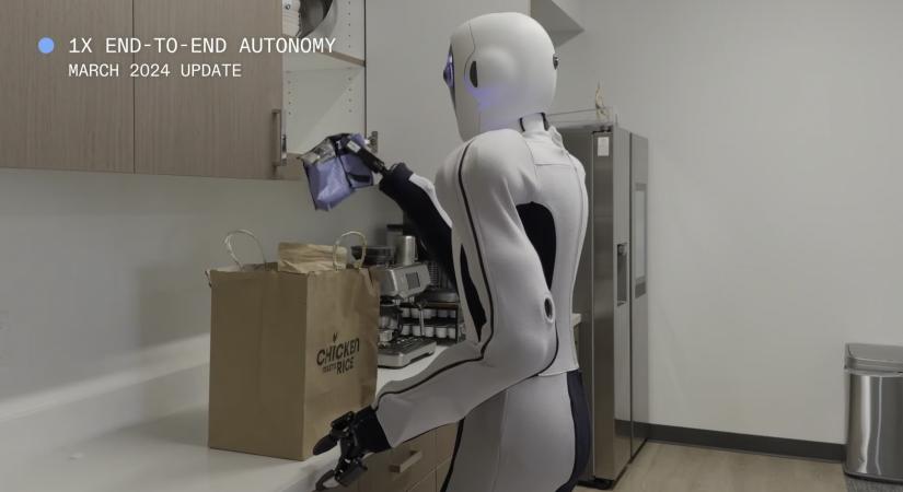 Néhány hét alatt is látványosan sokat fejlődtek a 1X emberszerű robotjai