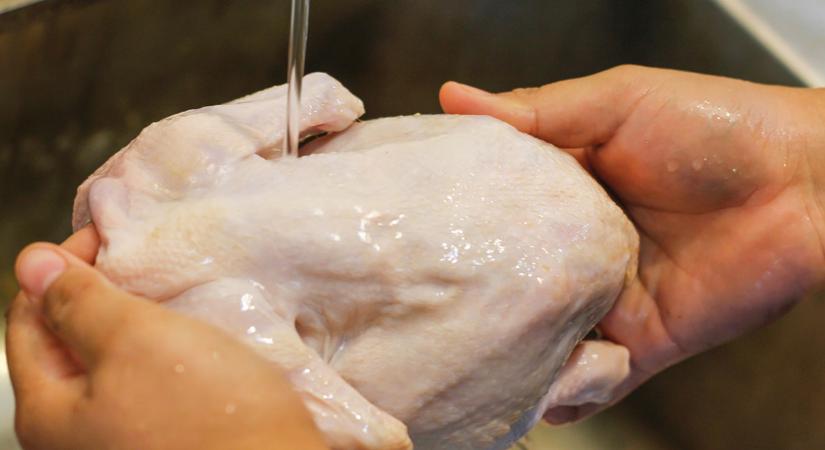 Ételmérgezéshez vezethet, ha megmossuk a nyers csirkehúst