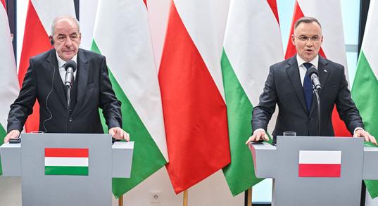 Közös sajtótájékoztatót tartott Sulyok Tamás és Andrzej Duda