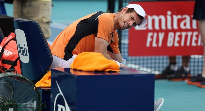 Üvöltözött a bíróval, majd súlyosan megsérült: Andy Murray összeomlott Miamiban - videó