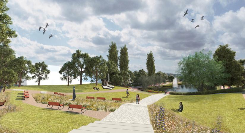 Új stégek és a tóhoz vezető sétányok: Véleményezhetőek a Feneketlen-tavi közpark felújításának koncepciótervei