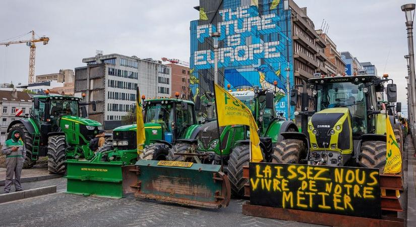 Brüsszel belvárosát újra elfoglalták a tüntető gazdák