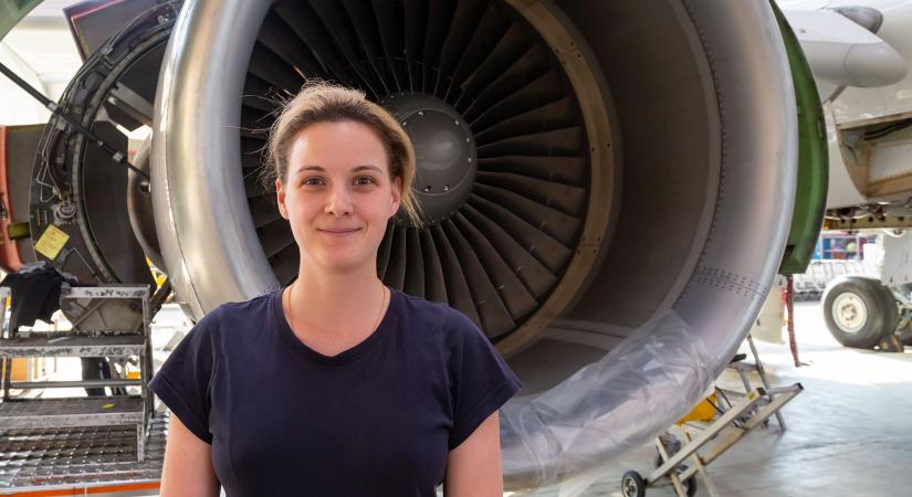 Az első nő Magyarországon, aki A320-asok hajtóműpróbázását végezheti